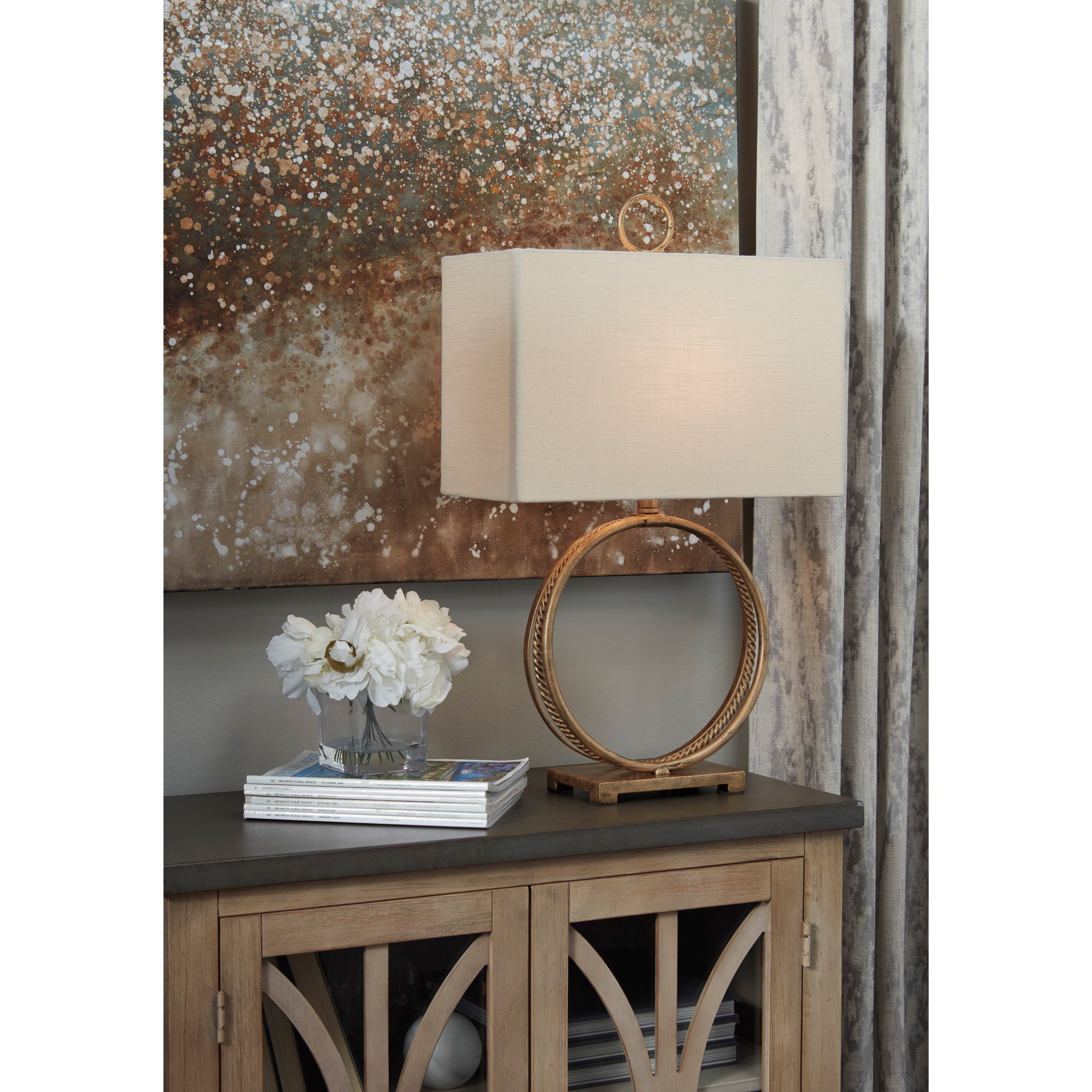 Mirror glitter table lamp gold sales